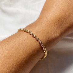 Nihaojewelry stainless steel twist chain bracelets jewelry wholesale