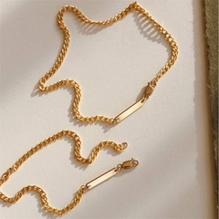 Nihaojewelry stainless steel gold-plated Cuban chain bracelet jewelry wholesale