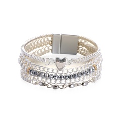 wholesale jewelry wide side magnetic clasp multi-layer bracelet Nihaojewelry
