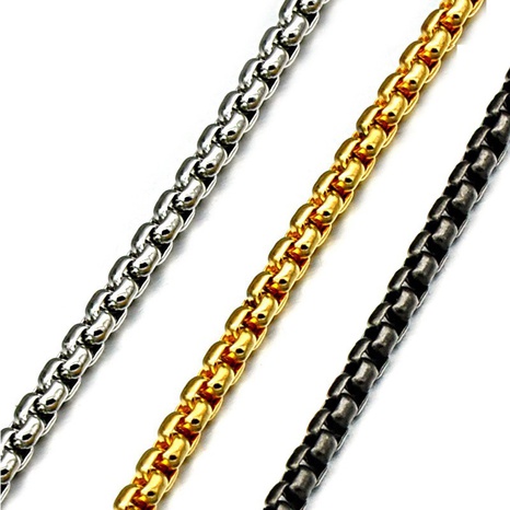 Collier de chaîne de perles carrées en acier inoxydable Nihaojewelry bijoux en gros NHLIZ376919's discount tags