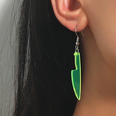 Nihaojewelry exaggerated transparent acrylic knife earrings Wholesale jewelry
