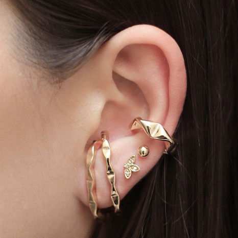 wholesale accessories geometric c-shaped ear clip four-piece set Nihaojewelry's discount tags