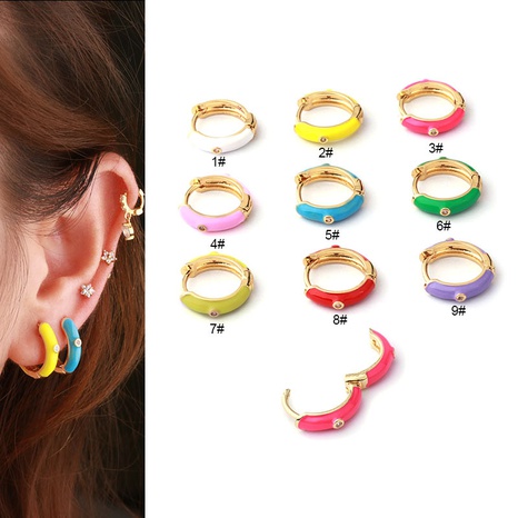 wholesale jewelry candy color dripping earrings Nihaojewelry's discount tags