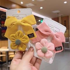 Wholesale Accessories Fabric Bowknot Flower Hairpin Set Nihaojewelry