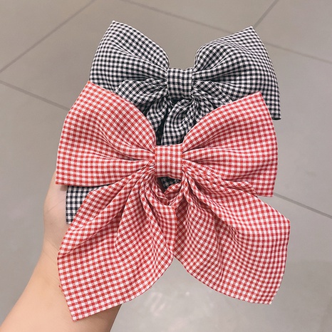 wholesale accessories plaid bow cloth hairpin Nihaojewelry's discount tags