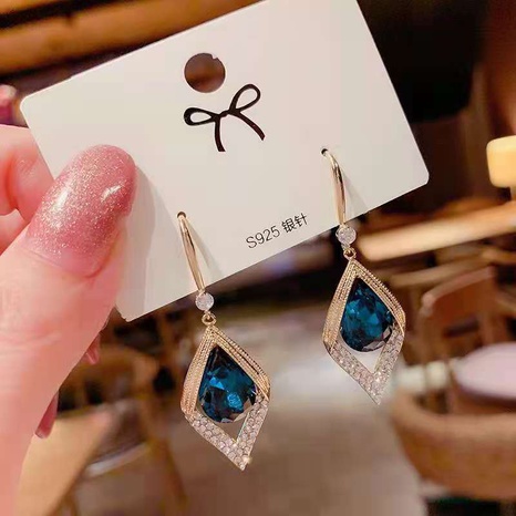 nihaojewelry fashion water drop shape diamond pendants earrings wholesale jewelry's discount tags