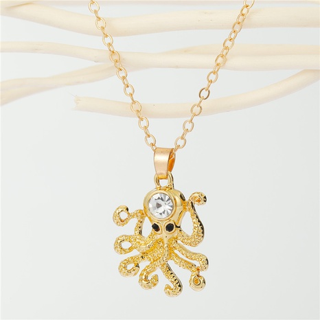 Nihaojewelry fashion creative octopus diamond necklace Wholesale jewelry's discount tags