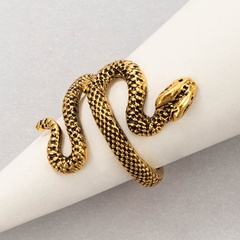 nihaojewelry punk style snake print ring wholesale jewelry