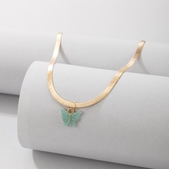 Nihaojewelry fashion acrylic butterfly snake chain necklace Wholesale jewelry