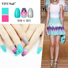 wholesale fashion gradient color matte nails patches 24 pieces set nihaojewelry