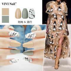 wholesale fashion marble pattern tricolor nails patches 24 pieces set nihaojewelry