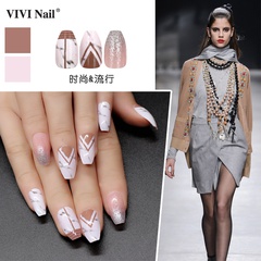 wholesale fashion marble pattern nails patches 24 pieces set nihaojewelry