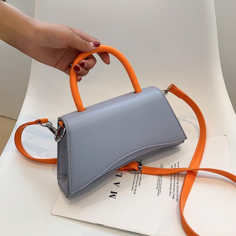 Nihaojewelry fashion contrast color one-shoulder messenger handbags wholesale's discount tags