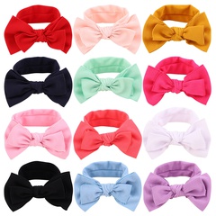 Nihaojewelry cute children's elastic wide-brimmed bows hairband 12pics of set wholesale jewelry