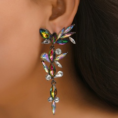 Nihaojewelry fashion alloy diamond water drop geometric earrings wholesale jewelry