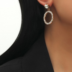 Nihaojewelry mode longues boucles d'oreilles cercle géométrique bijoux en gros
