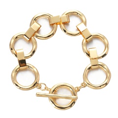 wholesale jewelry fashion circle thick chain OT buckle bracelet nihaojewelry