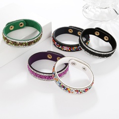 wholesale jewelry retro colorful gravel inlaid diamond bracelet nihaojewelry