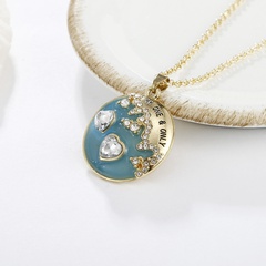 vente en gros bijoux rétro hit couleur pendentif en forme de coeur collier nihaojewelry