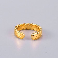 wholesale jewelry titanium steel open twist ring Nihaojewelry