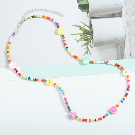 Nihaojewelry Großhandel Schmuck böhmische Farbe Perlen geometrische Kontrastfarbe Halskette's discount tags