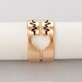 Nihaojewelry wholesale jewelry new golden ECG wave hollow heart couple ring 2piece setpicture9