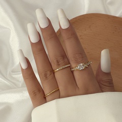 Nihaojewelry wholesale jewelry simple geometric alloy diamond 3-piece ring