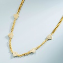 wholesale bijoux collier en forme de coeur zircon plaqu or cuivre Nihaojewelrypicture9
