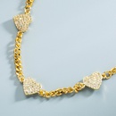 wholesale bijoux collier en forme de coeur zircon plaqu or cuivre Nihaojewelrypicture10