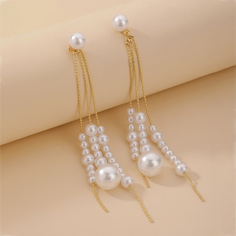 Nihaojewelry Mode Perlen Quaste lange Ohrringe Großhandel Schmuck's discount tags
