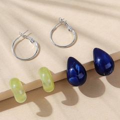 Nihaojewelry wholesale jewelry creative retro geometric resin earring sets