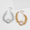 Nihaojewelry wholesale jewelry simple alloy geometric ring chain braceletpicture19