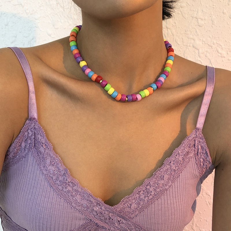 Grohandel Schmuck Bhmische Farbe Harz Halskette Nihaojewelry