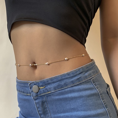 wholesale jewelry imitation pearl single-layer waist chain nihaojewelry  NHXR383923's discount tags