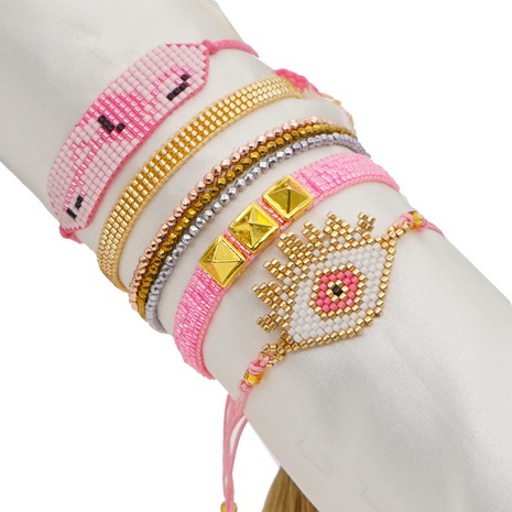 Nihaojewelry wholesale jewelry ethnic style lucky eye flamingo Miyuki beads bracelet  NHGW383939's discount tags