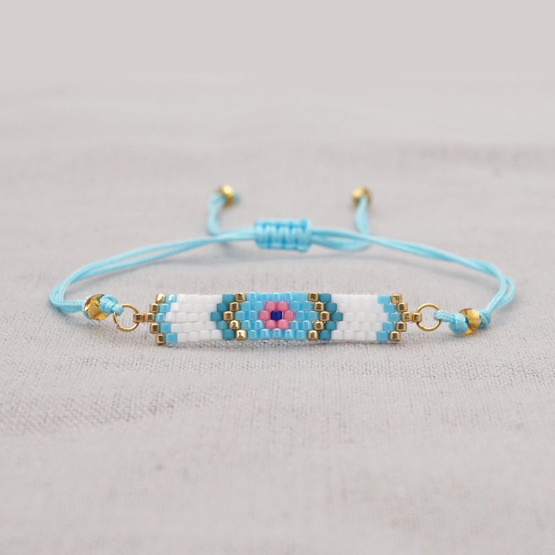 Nihaojewelry wholesale jewelry simple Miyuki beads handwoven blue eyes couple bracelet