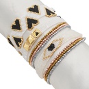 Nihaojewelry wholesale jewelry fashion devils eye rivet Miyuki beads rose gold multilayered bracelet NHGW383946picture7