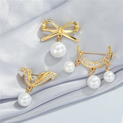 Nihaojewelry fashion pearl irregular pattern brooch wholesale jewelry