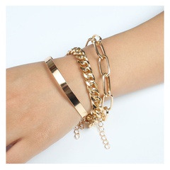 wholesale jewelry simple geometric chain alloy bracelet Nihaojewelry