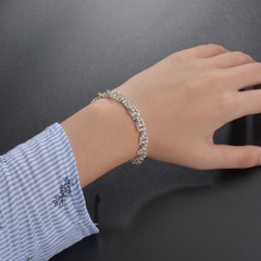 Nihaojewelry wholesale jewelry new style full diamond interwoven alloy bracelet