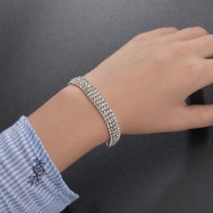 Nihaojewelry wholesale jewelry new simple four-row full diamond alloy bracelet