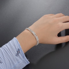 wholesale jewelry retro geometric diamond alloy bracelet Nihaojewelry