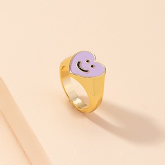 Nihaojewelry Großhandel Schmuck einfache Mode Smiley Herz Legierungsring