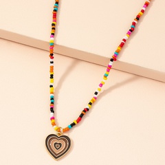 Großhandel Schmuck kollidierende Farbe weiche Keramik Herz Halskette Nihaojewelry