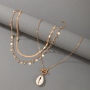 Nihaojewelry Grohandel Schmuck bhmische goldene Scheibe Quaste Muschel Anhnger mehrschichtige Halskettepicture8