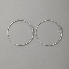 Nihaojewelry bijoux en gros coréen simple grand cercle boucles d'oreilles en alliage
