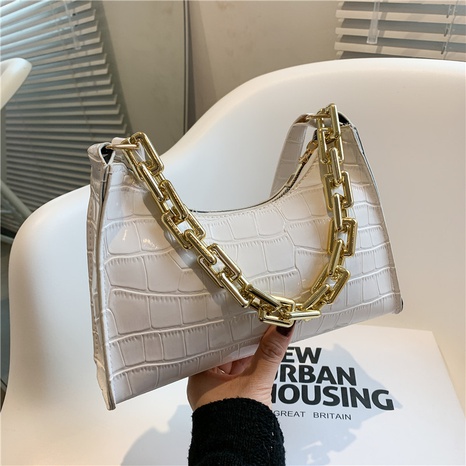 Nihaojewelry fashion crocodile pattern texture chain underarm bag wholesale's discount tags