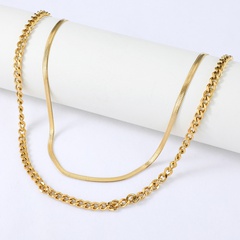 Großhandel Schmuck mehrschichtige dicke Stapelung Titanstahl Halskette Nihaojewelry