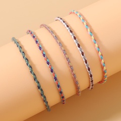 Nihaojewelry wholesale jewelry simple colorful braided rope bracelet set