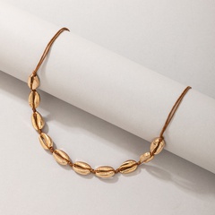 Nihaojewelry bijoux en gros nouveau style bohème collier de corde de couture de coquille d'or